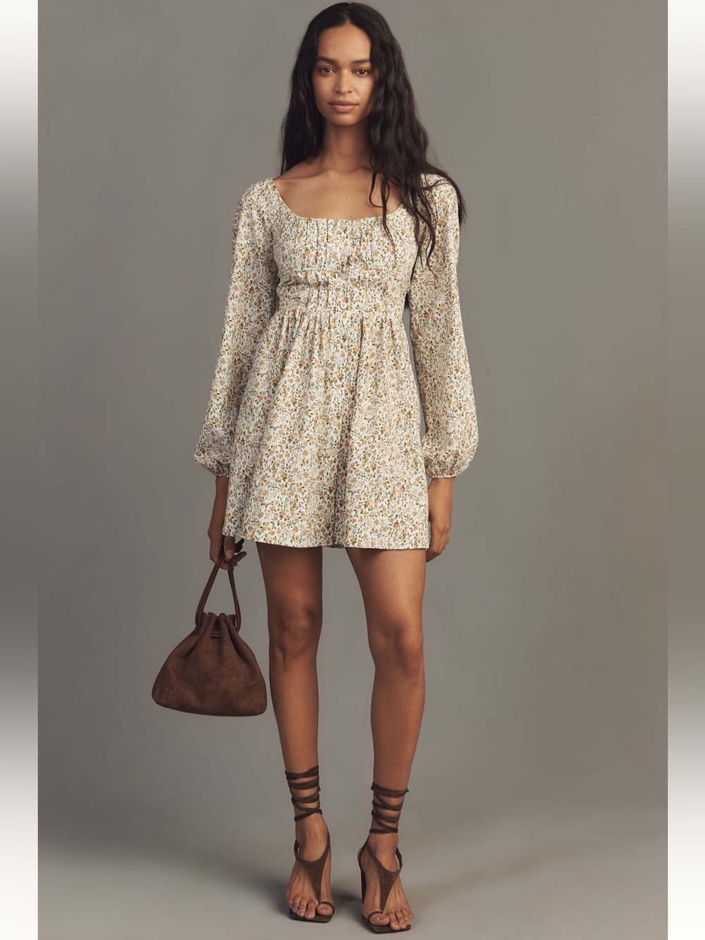Anthropologie Coquette Cottagecore Floral Corset Mini Dress NWT L Flowy - Picture 5 of 13